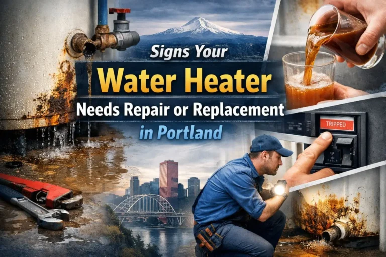 water heater leaking from bottom in Portland home